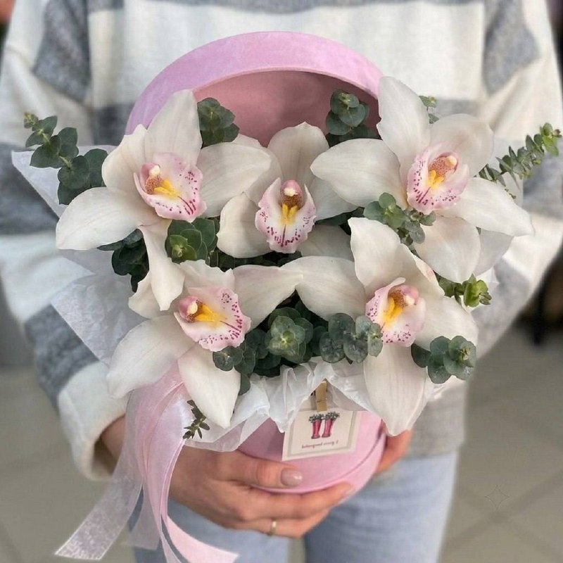 Композиция в коробке: «Пастельная роскошь»